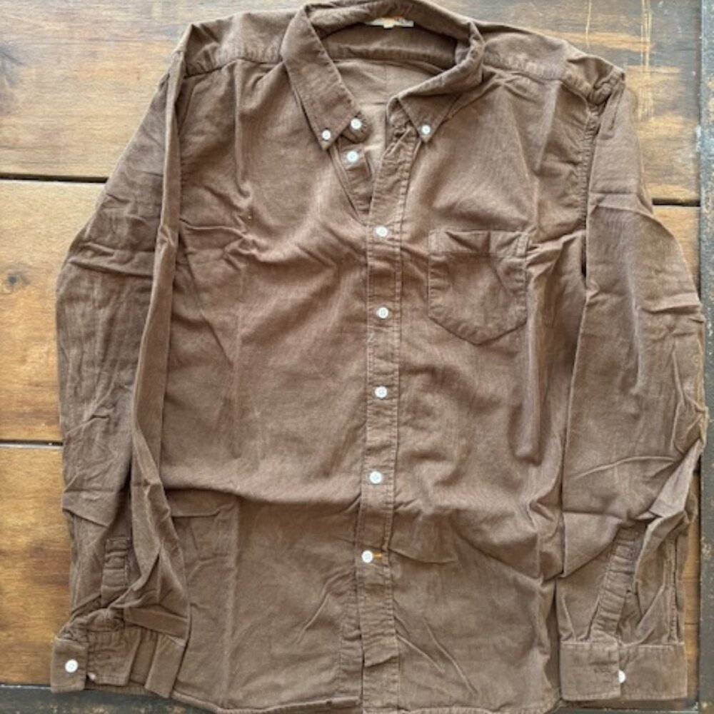 Far Afield Brown Corduroy Shirt Size XL (4)